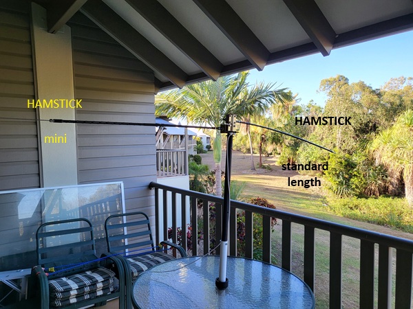 Shark Hamstick mobile whips, standard length and mini versions