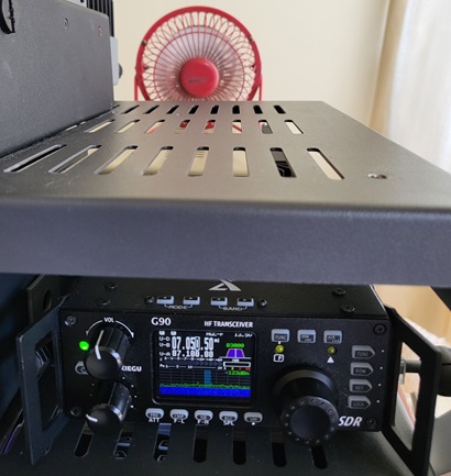 Xiegu G90 transceiver, external cooling fan
