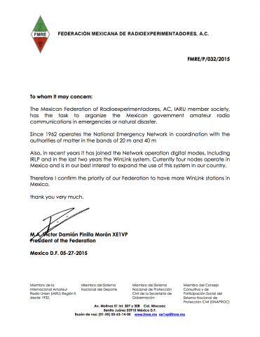 FMRE letter